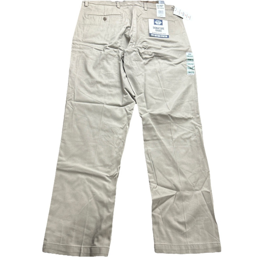 Dockers Signature mens pants Khaki 38x32 Shirt Gripper Lux Cotton Strech Dress